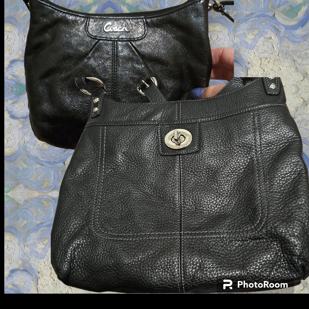 2 vintage Coach shoulder bags 7x6 and 9x11. Look new